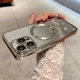 Чохол з блискітками, захисними лінзами на камеру та MagSafe на Apple iPhone 16 Plus (Сірий / Gray) Epik (205820) - зображення 5