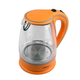 Електрочайник 1,7л 1850-2200W скло (диск) помаранчевий MR-064-ORANGE Maestro - изображение 1