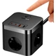 Удлинитель - зарядное Baseus PowerCombo Cube Power Strip 3AC+2U+2C 30W 1.5 метра черный - изображение 4