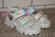 Босоножки с голографическими вставками Lilin shoes L202-6 35 (22,5 см) белые - изображение 2