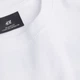 Футболка хлопковая длинная мужская H&M 1034065_пица_02 XS Белая (KAY2000001426319) - изображение 3