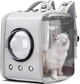 Рюкзак - переноска для домашних животных CosmoPet CP-28 39 x 30 x 30 см Серый - изображение 7