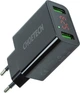 Мережевий зарядний пристрій Choetech 2xUSB-A 11W Black (C0028) - зображення 1