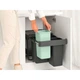 Бак для сміття Brabantia Sort&Go 3шт 10 л+10 л +20 л, темно-сірий+зелений (232541) - зображення 4
