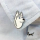 Брошь-значок унисекс BROCHE бижутерия Животные Собаки Хаски серая BRGV113908 - изображение 3