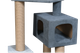 Домик когтеточка для кота дряпка для кошки Мур-Мяу "Алиса-2" 70 x 70 x 138 см в сизалевой веревке Серый МТ - изображение 2