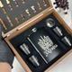Набор шахматы и фляга из нержавейки фляга 4 рюмки 9oz, VexShop подарок мужчине фляга и рюмки 265 мл (61136-2) - изображение 2
