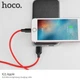 Hoco X21 силіконовий кабель для заряджання iPhone black&red - зображення 5