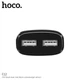 Hoco C12 СЗУ блок Smart 2USB 2.4A + кабель Micro USB чорний - изображение 2