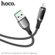 Hoco S51 Extreme Display кабель швидка зарядка USB to Lightning 20W 1.2м Чорний - зображення 3