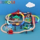Дитяча залізниця з дерева Iekool, 105x88 (Brio, Ikea, Playtive) A4071 - изображение 5