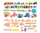 Дитяча залізниця з дерева Iekool, 134 деталі, 138x101 (Brio, Ikea, Playtive) A4146 - изображение 2