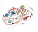 Дитяча залізниця з дерева Iekool, 134 деталі, 138x101 (Brio, Ikea, Playtive) A4146 - изображение 3