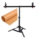 Комплект Держатель фона + Оранжевый ПВХ Фон 68×130 см Prolight - изображение 1