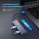 USB-хаб Ugreen 4-in-1 USB Type-C to 4xUSB 3.0 HUB тонкий 15СМ Black (CM219) - зображення 3