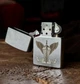 Комплект латунная зажигалка Zippo Street Chrome 207 кремниевая + бензин с индивидуальной гравировкой и надписью с откидной крышкой Серебристая - изображение 2