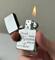 Комплект латунная зажигалка Zippo Street Chrome 207 кремниевая + бензин с индивидуальной гравировкой и надписью с откидной крышкой Серебристая - изображение 3