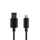 Кабель Hoco X88 Gratified USB Lightning 2.4A 1m чорний - зображення 1
