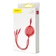 Кабель Baseus Golden Loop 3-in-1 USB to Micro / Lightning / Type-C 3.5A 1.2m CAMLT-JH Колір Червоний, 09 - изображение 2