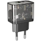 Сетевое Зарядное Устройство Hoco N34 Dazzling PD20W+QC3.0 Цвет Прозрачный черный - изображение 1