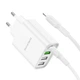 Комлект зарядного устройства Borofone BA79A Clever 1-USB-C, 3-USB-A, PD20W/QC3.0 18W кабель Type C to Lightning 1m White - изображение 5