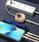 Выдвижной кабель для зарядки Космонавт, универсальный 3 в 1 Lightning/micro-USB/USB Typ-C Бежевый - изображение 2