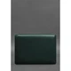Кожаный чехол для ноутбука MacBook 13 из натуральной кожи Crazy Horse защитный для MacBook Air и Pro, зеленый 58595 - изображение 2