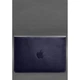 Кожаный чехол-конверт на магнитах для MacBook 15-16 дюйм, темно-синий, натуральная кожа Krast, ручная работа, 39,5×28 см 58644 - изображение 2