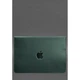 Кожаный чехол-конверт на магнитах для MacBook 15 дюйм, зеленый, натуральная кожа Crazy Horse, ручная работа, 38×25,5 см 58674 - изображение 2