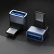 Переходник eXpert адаптер угловой Type-С Male - USB 3.1 Female OTG Blue Metal (A-48715) - изображение 2