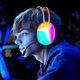 Наушники Hoco rich gaming headphones W109 RGB-подсветка | AUX+USB, 2m|игровые, White - изображение 4