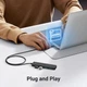 USB-хаб UGREEN CM219 4-in-1 USB to 4xUSB 3.0 HUB Black 15cm (6941876228515) - изображение 4