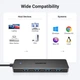 USB-хаб UGREEN CM219 4-in-1 USB to 4xUSB 3.0 HUB Black 15cm (6941876228515) - изображение 5