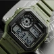 Часы наручные 1299AG SKMEI с подсветкой ARMY GREEN - изображение 5