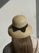 Французская соломенная шляпа жесткая с круглыми полями D.Hats бежевая с чёрной лентой - изображение 6