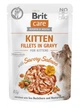 Корм влажный Brit Care Kitten Fillets in Gravy Savory Salmon д/котят филе в соусе лосось 85 г - изображение 1