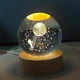 3D-нічник кришталева куля Crystal Ball "Висадка космонавта на Місяць" з RGB підсвіткою - зображення 2