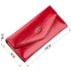 Кошелек женский из гладкой экокожи KIVI 19072 Ярко-розовый - изображение 4