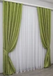 Комплект готовых штор VR-Textil Жаккард Мрамор Al1 № 441ш Оливковый 150х290 см 2 шт (30-181) - изображение 3