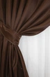 Комплект готовых штор VR-Textil Атлас Монорей № 798ш Коричневый 100х270 см 2 шт (31-202) - изображение 4