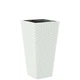 Горшок для цветов Form-Plastic Ротанг Slim Квадро-30 белый (3890-011) - изображение 1