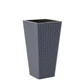Горшок для цветов Form-Plastic Ротанг Slim Квадро-30 антрацит (3890-014) - изображение 1