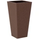 Горшок для цветов Form-Plastic Ротанг Slim Квадро-40 коричневый (3910-068) - изображение 1