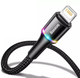 Кабель для Айфона Baseus iPhone lightning 0,5 м з підсвічуванням Чорний - зображення 1