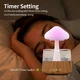 Увлажнитель воздуха гриб Air Purifier AP06 с эфектом дождя, RGB подсветка 7 цветов, 450мл - изображение 4