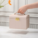 Szkatulka kuferek na biżuterię Ecarla z lusterkiem i szufladka Powder Rose (5903678516192) - obraz 5