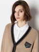 Кардиган с примесью шерсти вязаный женский Armani Exchange 404745674 L Коричневый (1159805455) - изображение 9