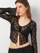 Топ жіночий H&M 1095318_коло XS Чорний (KZ2000001504567_KAY2000001504567) - зображення 4