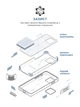Силиконовый чехол для Apple iPhone 15 Pro Max, ICON2 Case, Голубой, противоударный, панель, защита всего корпуса, матовая поверхность Soft Touch, выступает над дисплеем, совместим с защитными стеклами и пленками, с микрофиброй - изображение 6