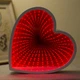 Декоративный светодиодный ночник "Сердце" с эффектом бесконечности, от USB, 18x20x3см, Красный - изображение 11